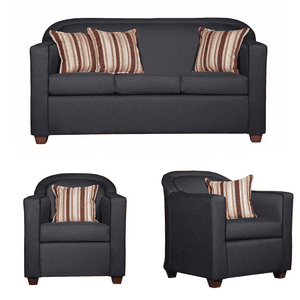 Ruzam Mobel - Juego De Living 3-1-1 Zafiro Negro