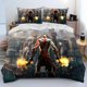 thumbnail image 1 of God of WarGamers Kratos Bedding Sets exquisite bed supplies set duvet cover bed comforter set luxury birthday gift, 1 of 5