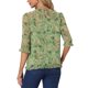 thumbnail image 3 of INSPIRE CHIC Camisas de Mujer de Manga 3/4 Blusas de Chifón Floral Verde Hierba S, 3 of 5