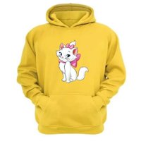 Genérico - Polerón Canguro Gatos Aristócratas Amarillo Talla Xs Unisex