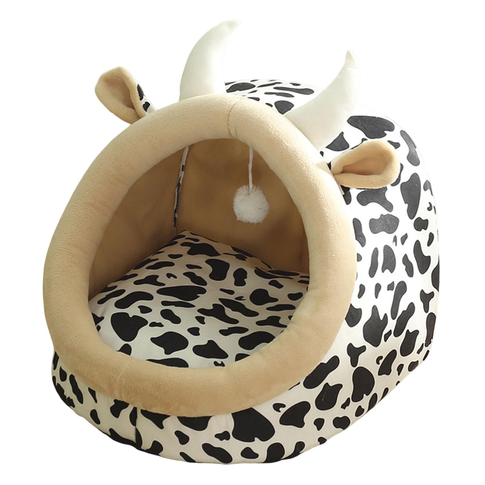 Ioensy - Cute Cave Bed Dog Warm With Ball Toy Sin Deformación Para Gatito Conejo Cachorro 43x40x35cm Multi