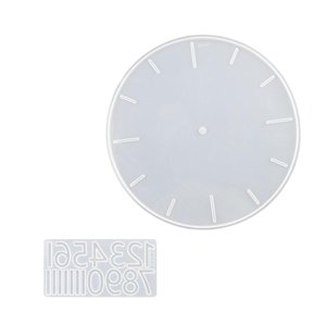Bothyi - Despertador Resina Fundición Diy Epoxi Sala De Estar Hogar Silicona Reloj Molde 37Cm Números Arábigos