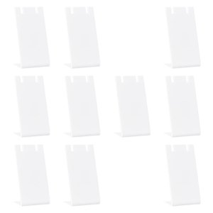 Ioensy - 10 Piezas De Expositores De Acrílico Para Pendientes, Para Presentación En La Mesa De La Tienda, Color Blanco