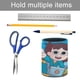 thumbnail image 5 of ¡Vamos, Mandy!-theme Cylinder Pen Holder Pencil Organizer with Flannel Lining PVC Leather Material Cardboard Base for study work 10*8CM, 5 of 6