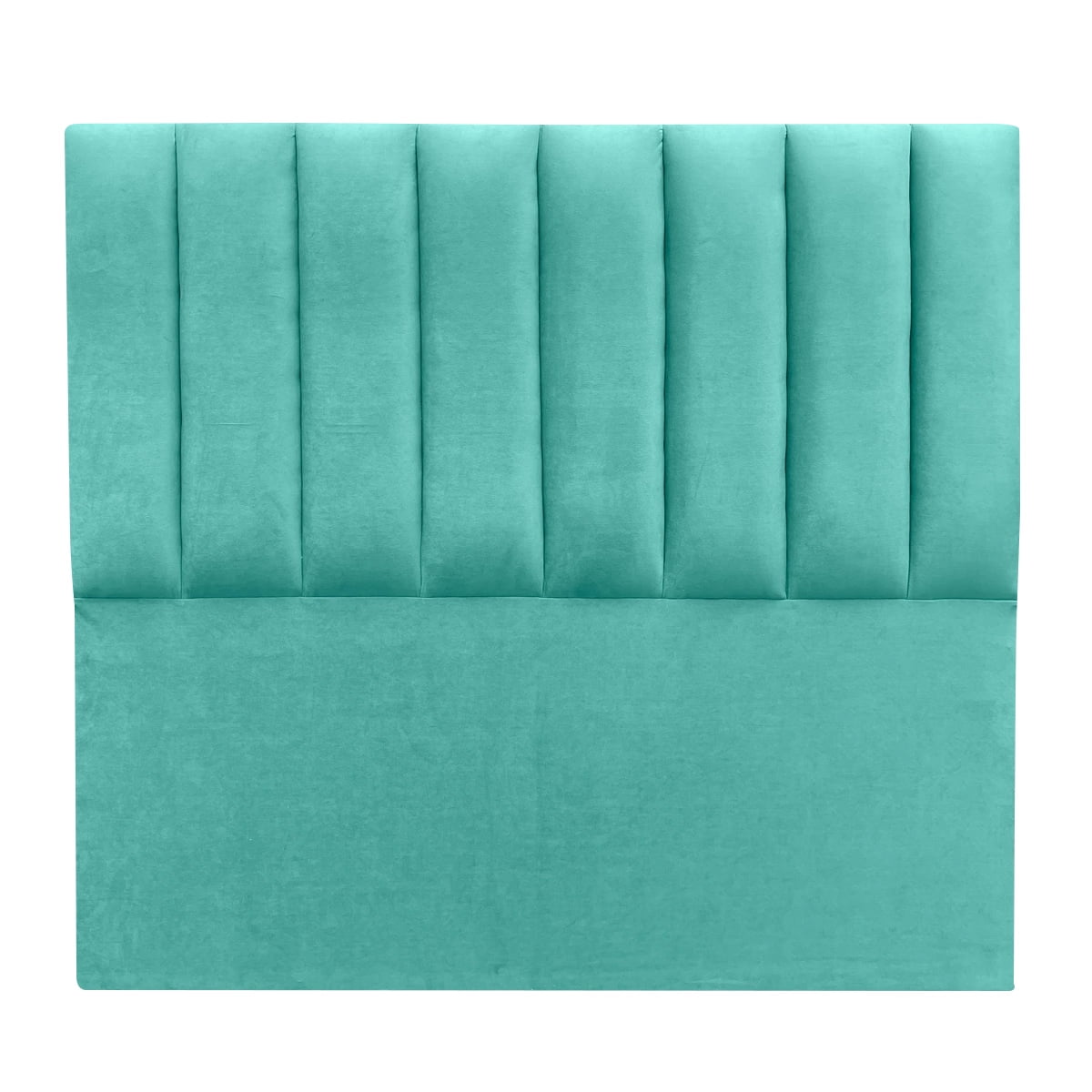 Espacio Hogar - Respaldo Tubular Vertical Queen Felpa Turquesa