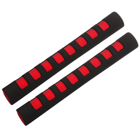 Bothyi - Cubierta Protectora Para Manija De Cochecito De Bebé, Duradera, Para Cochecito Infantil, Color Negro Y Rojo