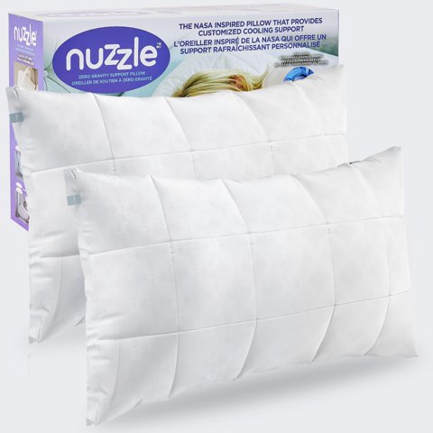 Juego De 2 Almohadas Nuzzle Queen Size Refrigerantes Y Ajustables Suaves