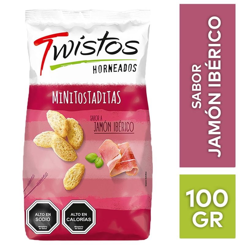 Tostadas Mini Jamón Ibérico Bolsa 100 g Twistos
