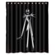 thumbnail image 1 of Cortina de ducha de Jack Skellington con diseño de anime, juego de cortinas de baño con ganchos, tamaño 60 x 72 pulgadas, 1 of 3