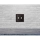 thumbnail image 5 of Placa de pared Henne Bery de doble palanca en bronce envejecido, 5 of 7