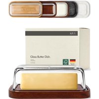 Mantequera Kivy Glass Con Tapa Hermética Para Encimera
