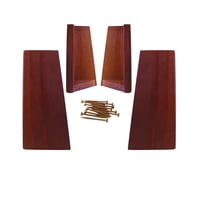 Bloccare - Kit 4 Patas Universales Para Cama Europea - Chocolate 19.5 Cm