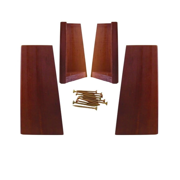 Kit 4 Patas Universales Para Cama Europea - Chocolate 19.5 cm