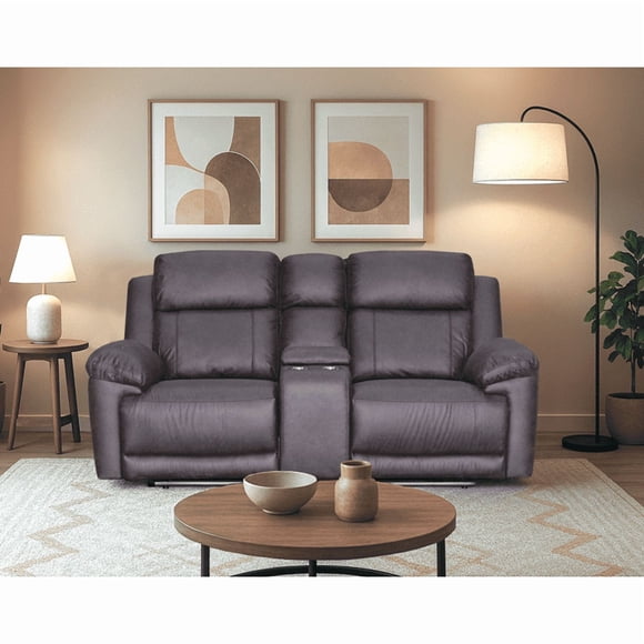 Sofá Reclinable Fiorera Manual 2 Cuerpos Café