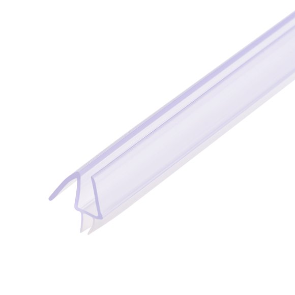 Uxcell Barrido de Puerta de Baño de Vidrio Sin Marco 1/4" Vidrio x 27.56" Longitud Transparente