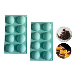 Genérico - Pack 2 Molde De Silicona Molde Silicona Molde 8 Media Esfera