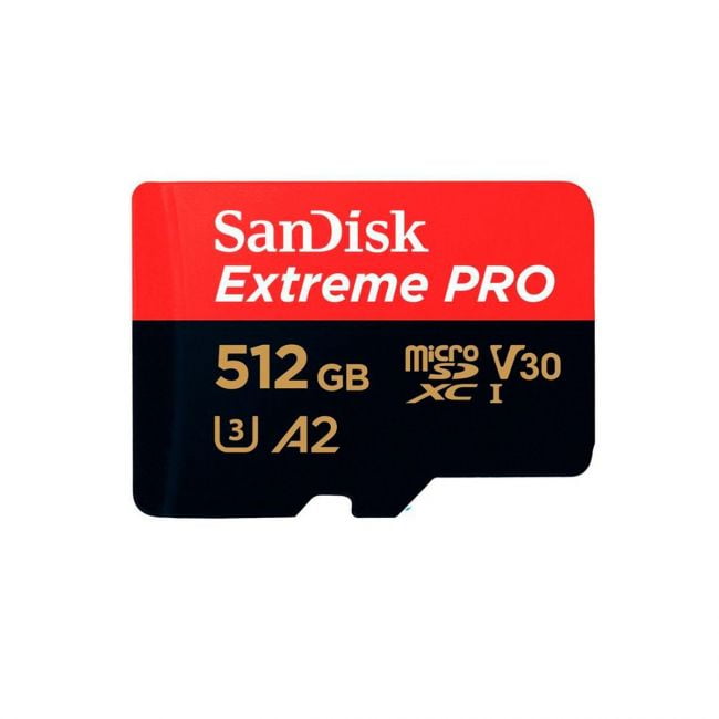 Tarjeta Sandisk A2 Extreme Pro 512 Gb V30 Micro Sdxc Uhs-i U3 200 Mb/s