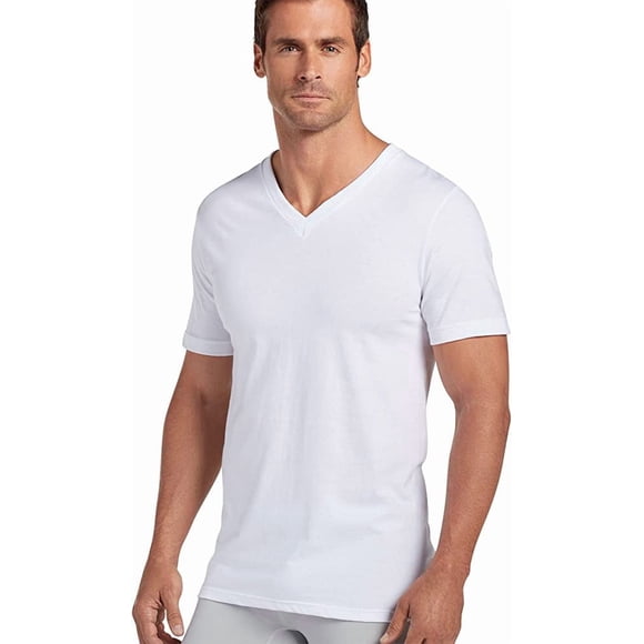 Camiseta Clásica Con Cuello En V De Undershirt Para Hombre Color Blanco Talla L