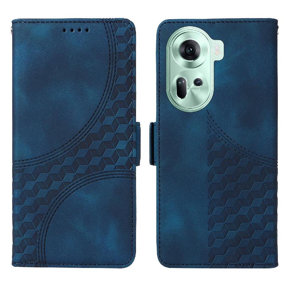 Carcasa Foxdock Oppo Reno 11 5G De Cuero Pu, Diseño Acolchado Clásico, Protección Contra Caídas Y Rayones