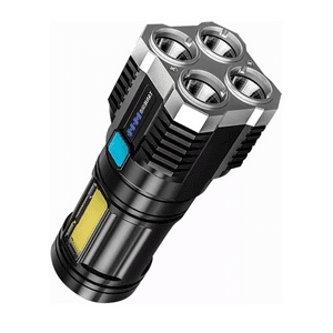 Genérico - Linterna Led Usb Recargable Alto Alcance 330 Mts 4 Focos