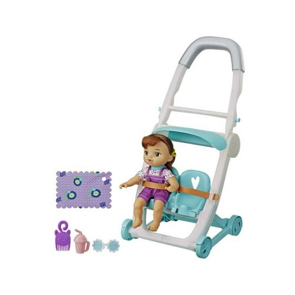 Juguete Muñeca Lucy Castaña Baby Alive Con Coche Y Accesorios