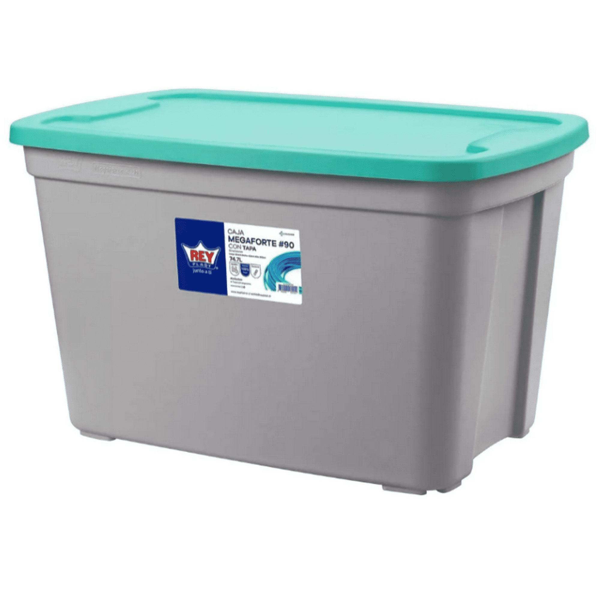 Reyplast - Caja Organizadora Almacenamiento Megaforte 75 Litros