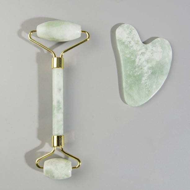 Natural Jade Face Roller Gua Sha Scraper Set Masssager for Face Neck Body Skincare Beauty Guasha Massage Tool Facial Slim Lift