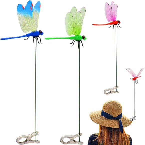 Set de 3 clips de libélula impermeables de 24 cm sntxmy