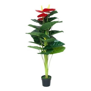 Genérico - Planta Artificial Anturio Exuberante Adorno Hogar Jhn