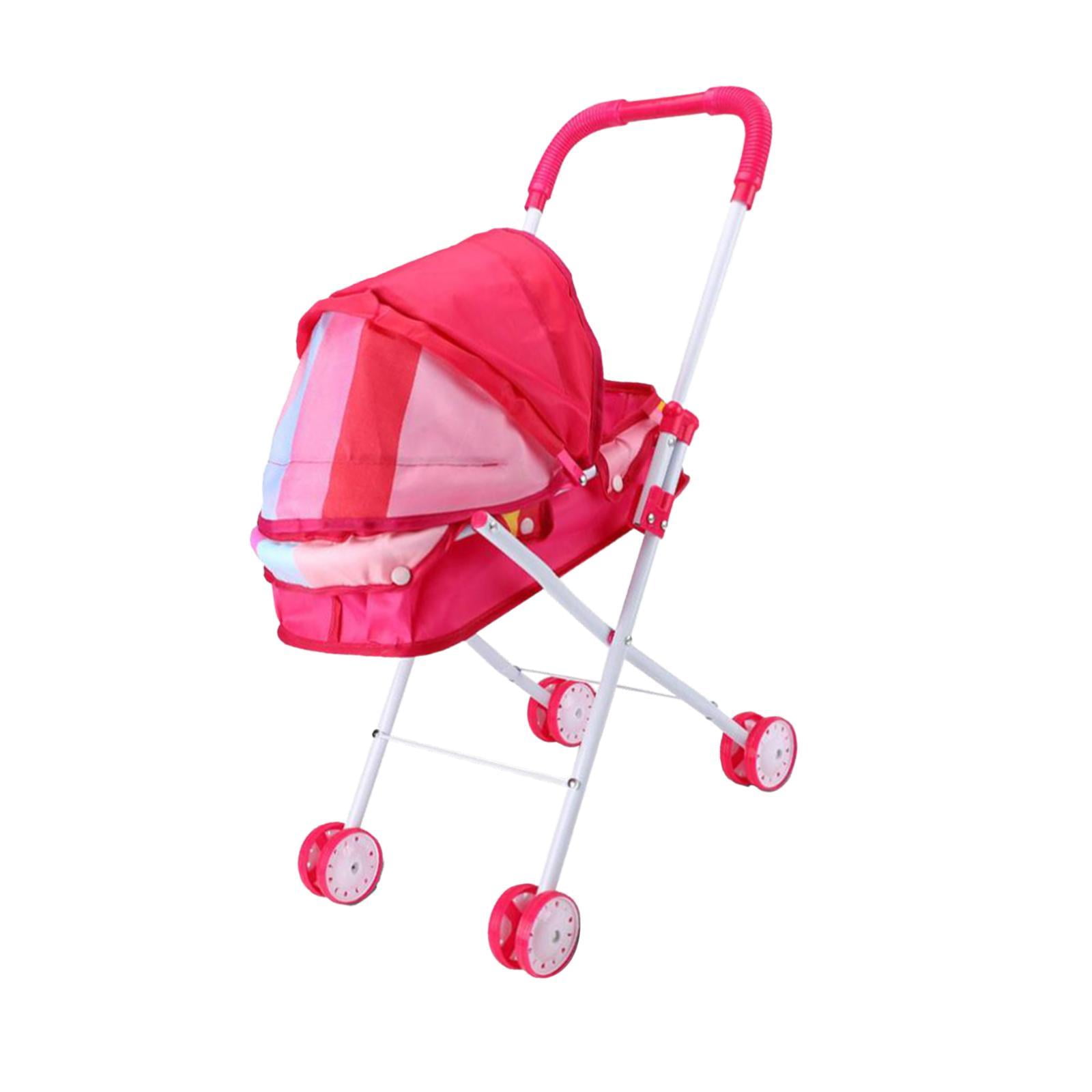 Magideal - Cochecito De Muñecas, Juguete De Simulación, Decoración De Casa De Muñecas, Juego De Simulación, Mini Cochecito De Bebé, Carrito De Juguete Para Niños