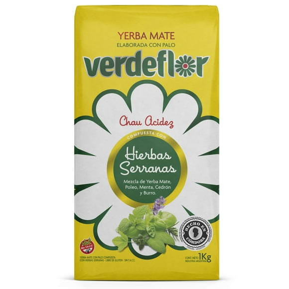 Yerba Mate Hierbas Serranas Verdeflor 1kg