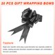 thumbnail image 4 of Uxcell 20 piezas 6" x 9" gran lazo de tirón grande cinta de envoltura de regalo negro para lazo de Navidad, 4 of 6