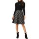 thumbnail image 2 of Falda corta de línea A con cintura elástica y diseño clásico de cuadros vintage para mujer para otoño e invierno en gris oscuro L, 2 of 6