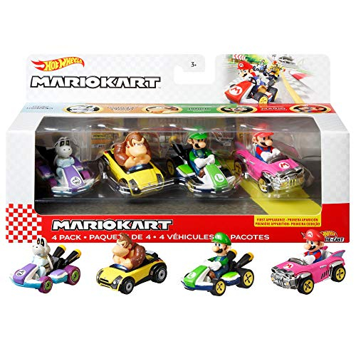 Hot Wheels 88796193616 Hw Mario Kart 4 Pack Hot Wheels Hot Wheels