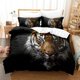 thumbnail image 1 of Tiger Animal Black Quilt Duvet Cover Set Bedspread Bedclothes Home Textiles3-Piece Bedding Set, 1 of 5