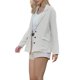thumbnail image 4 of INSPIRE CHIC Blazer Casual para Mujer de Lino con Cuello de Solapa Manga Larga Chaqueta Ligera de Negocios Casual M Albaricoque, 4 of 5