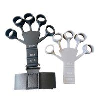 Magideal - Ejercitador De Dedos Banda De Resistencia De Dedos Ajustable De Silicona Fortalecedor De Dedos Camilla De Dedos Para El Ejercicio De Los Pianistas Del Negro Y Gris