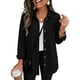 thumbnail image 1 of Zeagoo Women's Waffle Knit Shacket Button Down Long Sleeve Top, 1 of 3