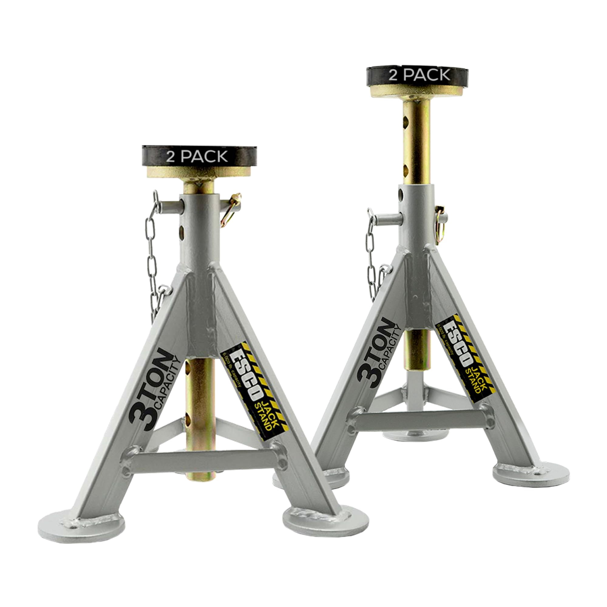 Jack Stands Esco Con Capacidad De 3 Toneladas, 10 Alturas Ajustables