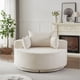 thumbnail image 3 of 55''L Chenille Foam Single Swivel Chair, Fluffy Modern Sleeper, 360 Degree Swivel Chair for Living Room, Bedroom, Lounge and Projection Room, 3 of 3