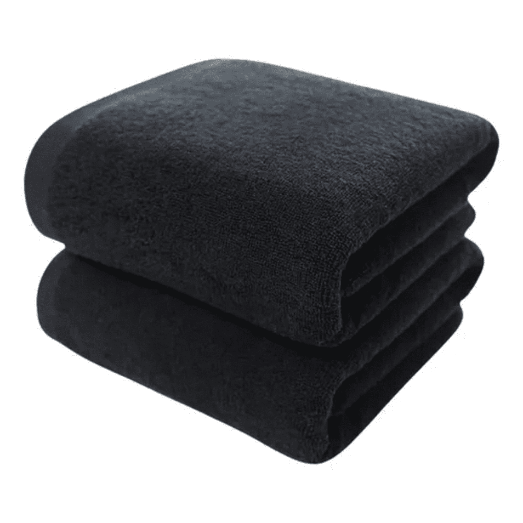 Genérico - Pack 6 Toallas Microfibra 40x80 Cm Negra Spa Gym Peluquería