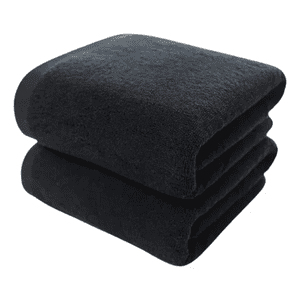 Genérico - Pack 6 Toallas Microfibra 40X80 Cm Negra Spa Gym Peluquería