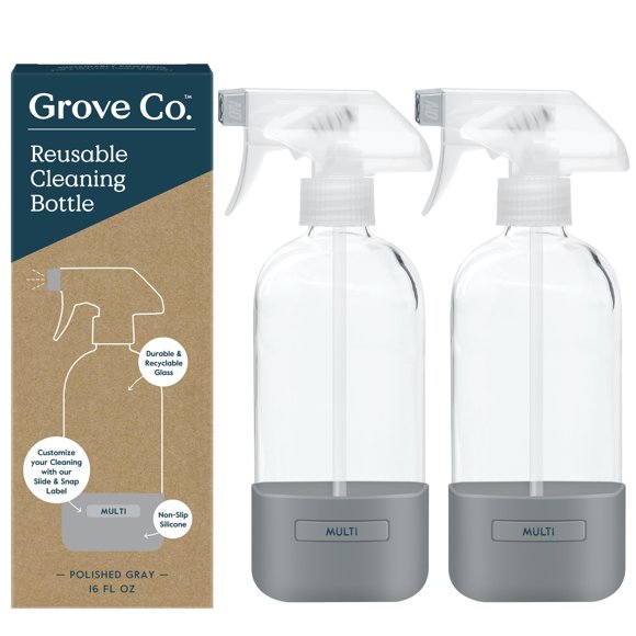 Botellas de aerosol de vidrio Grove Co. para limpieza, 500 ml, paquete de 2