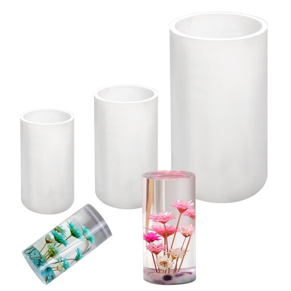 Moldes de Silicona para Velas Cilíndricas Chistepper 3 Piezas