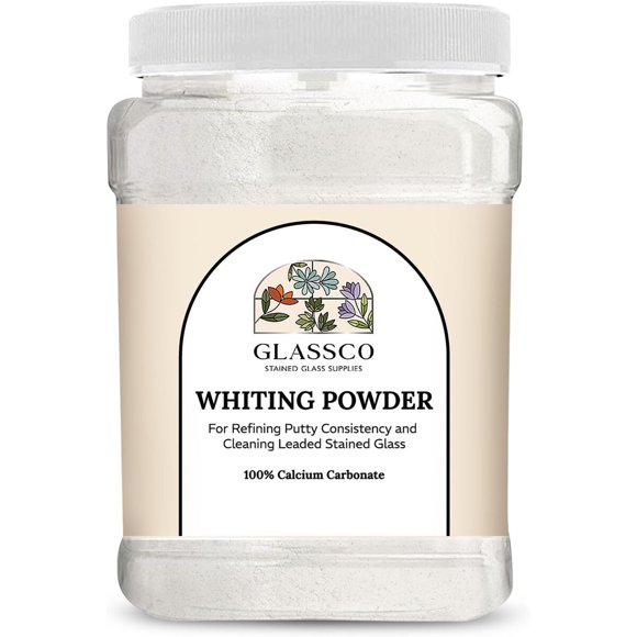 Polvo Whiting Glassco para vitral, 16 oz (473 ml)