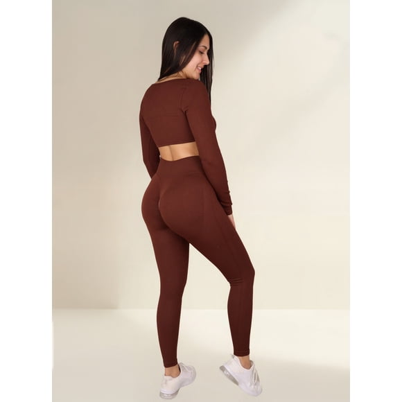 Conjunto Deportivo Mujer Alta Calidad Largo push up