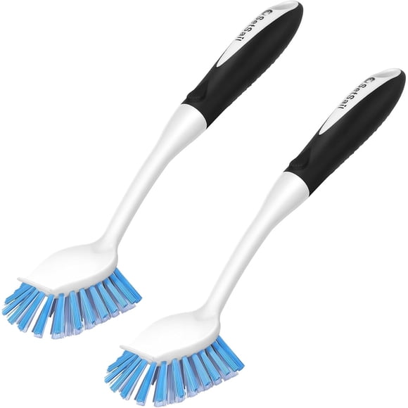SetSail Dish Brush with Handle, 2 Pack Stiff Bristles Dish Scrubbers