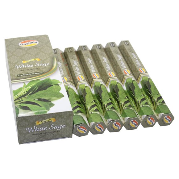 Incienso Govinda Salvia Blanca 120 varillas Masala