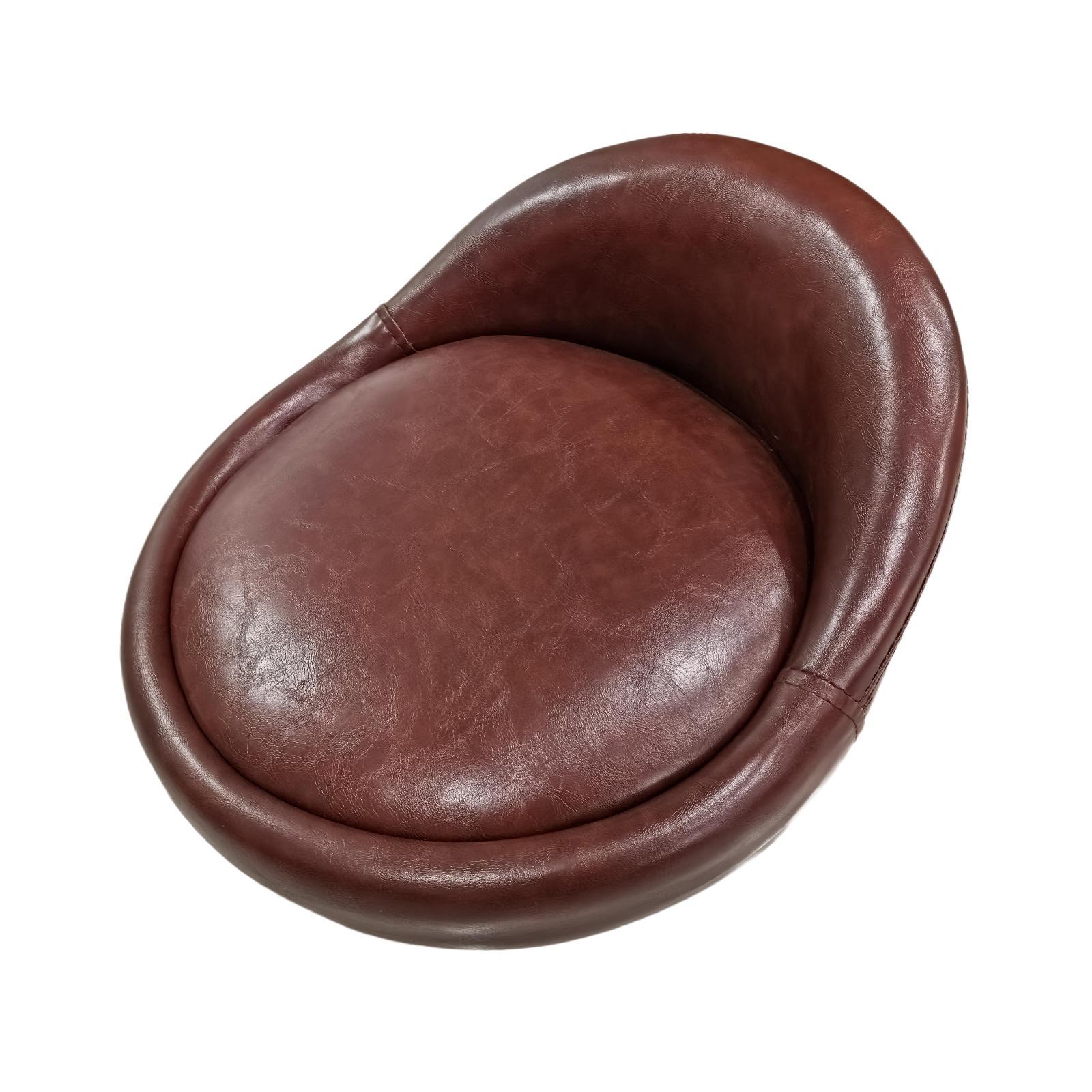 Magideal - Taburete De Bar Con Asiento De Repuesto, Resistente Al Agua, Cómodo, Piezas De Reparación, Con Respaldo Bajo De Piel Sintética Para Restaurante, Salón Marrón