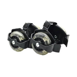 Magideal - Ruedas Para El Talón Patinaje Sobre Ruedas Con Luces Ruedas Para El Talón Brillantes Zapatos Con Ruedas Pvc Ajustable Para Niños, Niñas, Niños, Niños Negro